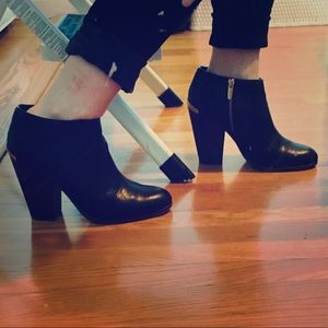 COACH black leather booties